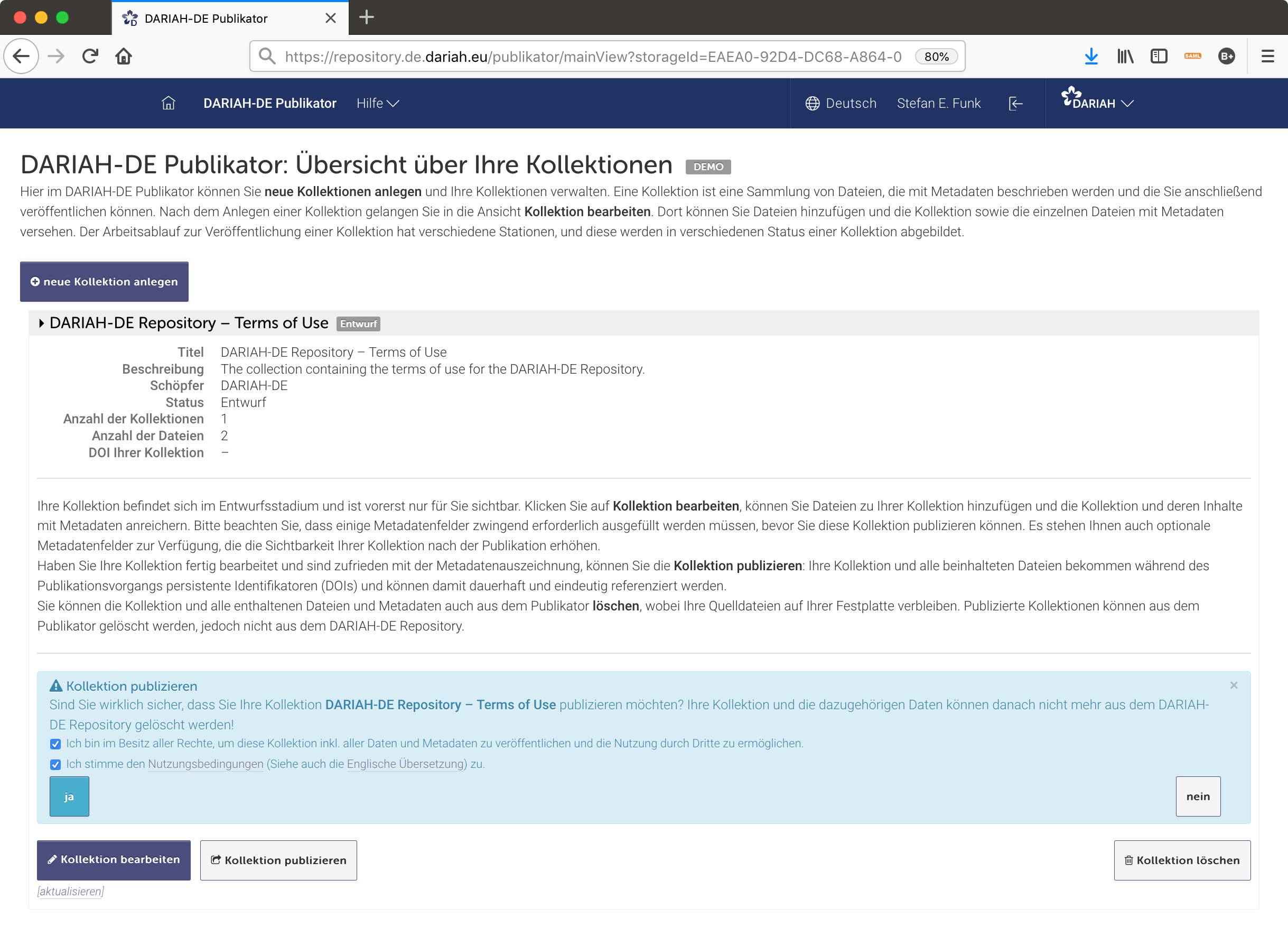 Bestätigung der Nutzungsbedingungen